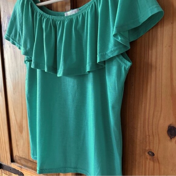 Magazine Turquoise Off Shoulder Top - Extra Large - Picture 2 of 8